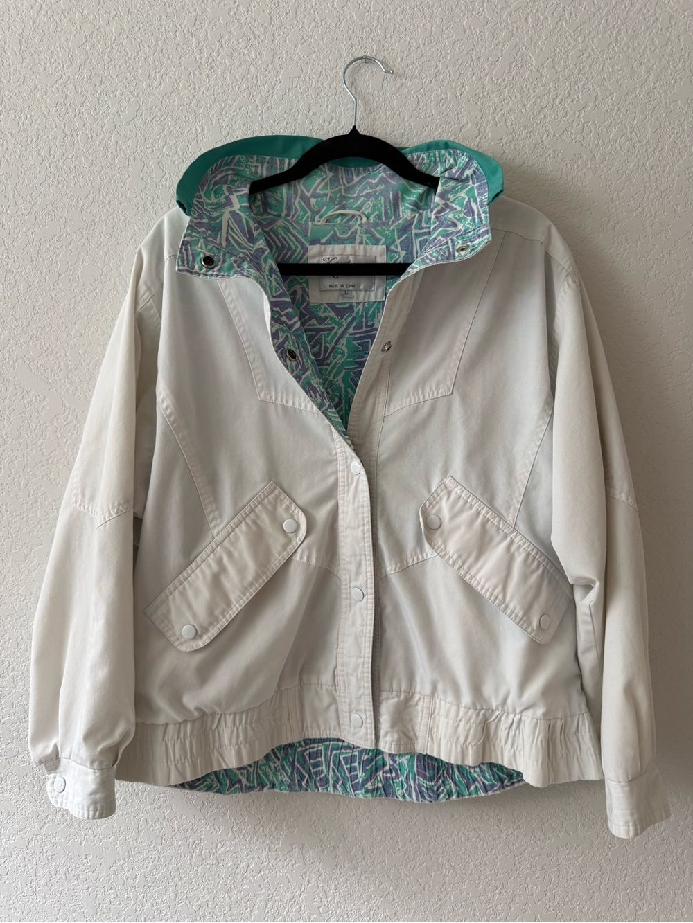 Vintage Kent Street Bomber Jacket with Pattern Lining
